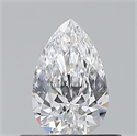 Natural Diamond 0.50 Carats, Pear with  Cut, D Color, VVS2 Clarity and Certified by GIA