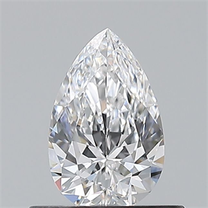 Picture of Natural Diamond 0.50 Carats, Pear with  Cut, D Color, VVS2 Clarity and Certified by GIA