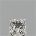 Natural Diamond 0.55 Carats, Princess with  Cut, G Color, VS2 Clarity and Certified by GIA