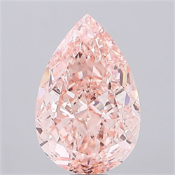 Picture of Lab Grown Diamond 20.08 Carats, Pear with  Cut, Fancy Vivid Pink Color, VS1 Clarity and Certified by IGI