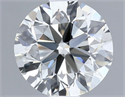 Natural Diamond 0.70 Carats, Round with Very Good Cut, I Color, VVS2 Clarity and Certified by IGI