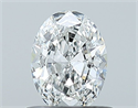 Natural Diamond 0.50 Carats, Oval with  Cut, F Color, VVS2 Clarity and Certified by GIA