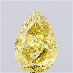 Picture of Lab Grown Diamond 2.23 Carats, Pear with  Cut, Fancy Intense Yellow Color, VVS2 Clarity and Certified by IGI