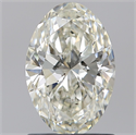 Natural Diamond 1.30 Carats, Oval with  Cut, K Color, SI1 Clarity and Certified by GIA