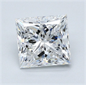 Natural Diamond 2.01 Carats, Princess with  Cut, D Color, VS1 Clarity and Certified by GIA