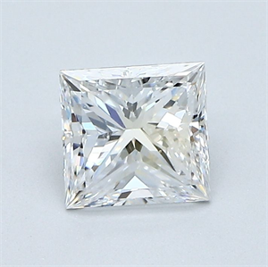 Foto Diamante Natural 1.01 quilates, Princesa , Color D, claridad SI1 y certificado GIA de