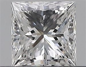 Picture of Natural Diamond 0.35 Carats, Princess with  Cut, E Color, VS2 Clarity and Certified by GIA