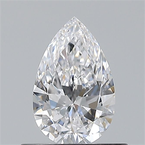Picture of Natural Diamond 0.50 Carats, Pear with  Cut, D Color, VVS2 Clarity and Certified by GIA