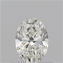 Natural Diamond 0.55 Carats, Oval with  Cut, G Color, IF Clarity and Certified by GIA
