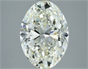 Diamante Natural 3.01 quilates, Ovalado , Color J, claridad IF y certificado IGI