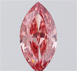 Picture of Lab Grown Diamond 2.04 Carats, Marquise with  Cut, Fancy Vivid Pink Color, VS2 Clarity and Certified by IGI