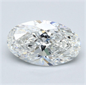 Natural Diamond 2.01 Carats, Oval with  Cut, G Color, VS2 Clarity and Certified by GIA