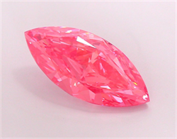 Picture of Lab Grown Diamond 5.10 Carats, Marquise with  Cut, Fancy Vivid Pink Color, VVS2 Clarity and Certified by IGI