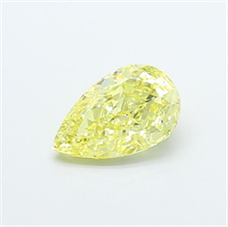 Picture of Lab Grown Diamond 1.76 Carats, Pear with  Cut, Fancy Intense Yellow Color, VS1 Clarity and Certified by IGI