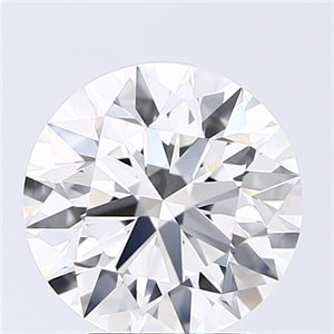 Picture of Lab Grown Diamond 2.74 Carats, Round with Excellent Cut, F Color, VS1 Clarity and Certified by GIA