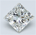Natural Diamond 2.16 Carats, Princess with  Cut, J Color, VVS2 Clarity and Certified by GIA