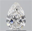 Natural Diamond 0.90 Carats, Pear with  Cut, F Color, VVS1 Clarity and Certified by GIA