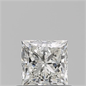 Natural Diamond 0.61 Carats, Princess with  Cut, H Color, VVS1 Clarity and Certified by GIA