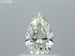Picture of Natural Diamond 0.50 Carats, Pear with  Cut, I Color, IF Clarity and Certified by GIA