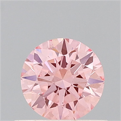 Picture of Lab Grown Diamond 2.09 Carats, Round with Ideal Cut, Fancy Vivid Pink Color, VS1 Clarity and Certified by IGI