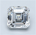 Natural Diamond 3.51 Carats, Asscher with  Cut, D Color, VS1 Clarity and Certified by GIA