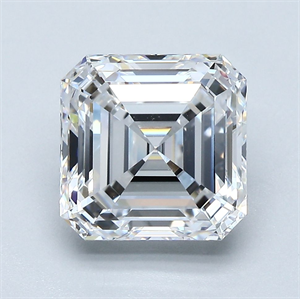 Picture of Natural Diamond 3.51 Carats, Asscher with  Cut, D Color, VS1 Clarity and Certified by GIA