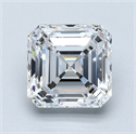 Natural Diamond 3.51 Carats, Asscher with  Cut, D Color, VS1 Clarity and Certified by GIA