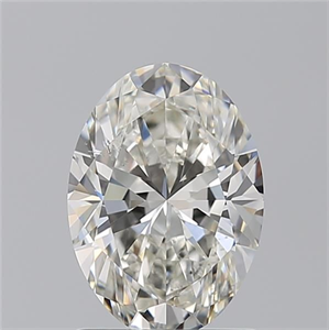 Picture of Natural Diamond 1.50 Carats, Oval with  Cut, H Color, SI1 Clarity and Certified by GIA