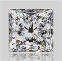 Natural Diamond 1.02 Carats, Princess with  Cut, I Color, IF Clarity and Certified by GIA