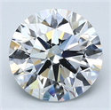 Natural Diamond 2.40 Carats, Round with Excellent Cut, F Color, VS1 Clarity and Certified by GIA