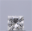 Natural Diamond 0.41 Carats, Princess with  Cut, H Color, VVS2 Clarity and Certified by GIA