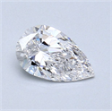 Natural Diamond 0.50 Carats, Pear with  Cut, E Color, SI1 Clarity and Certified by GIA