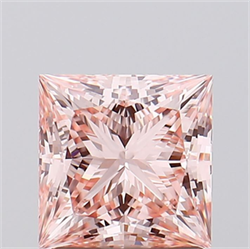 Picture of Lab Grown Diamond 1.50 Carats, Princess with  Cut, Fancy Intense Pink Color, VVS2 Clarity and Certified by IGI