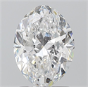 Natural Diamond 1.50 Carats, Oval with  Cut, D Color, I1 Clarity and Certified by GIA