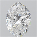 Natural Diamond 1.50 Carats, Oval with  Cut, D Color, I1 Clarity and Certified by GIA