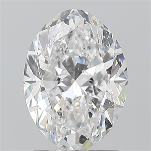 Picture of Natural Diamond 1.50 Carats, Oval with  Cut, D Color, I1 Clarity and Certified by GIA