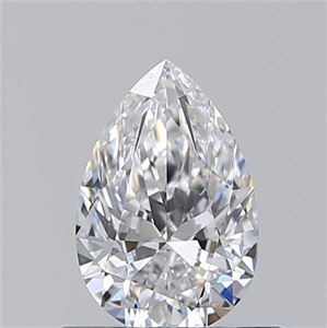 Picture of Natural Diamond 0.52 Carats, Pear with  Cut, D Color, VVS1 Clarity and Certified by GIA
