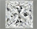 Natural Diamond 0.90 Carats, Princess with  Cut, F Color, VVS2 Clarity and Certified by GIA