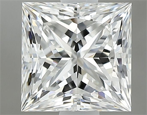 Picture of Natural Diamond 0.90 Carats, Princess with  Cut, F Color, VVS2 Clarity and Certified by GIA