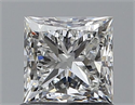 Natural Diamond 0.90 Carats, Princess with  Cut, G Color, VS1 Clarity and Certified by GIA