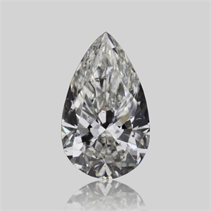 Picture of Natural Diamond 0.53 Carats, Pear with  Cut, H Color, SI2 Clarity and Certified by GIA
