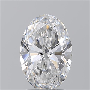 Foto Diamante Natural 1.81 quilates, Ovalado , Color D, claridad SI2 y certificado GIA de