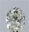 Natural Diamond 0.58 Carats, Oval with  Cut, K Color, IF Clarity and Certified by GIA