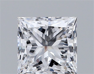 Picture of Natural Diamond 0.53 Carats, Princess with  Cut, D Color, VS1 Clarity and Certified by GIA