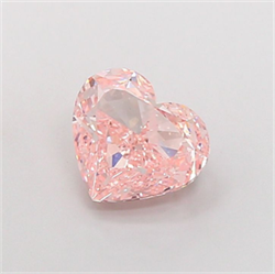 Picture of Lab Grown Diamond 3.00 Carats, Heart with  Cut, Fancy Intense Pink Color, VS1 Clarity and Certified by IGI