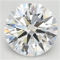 Lab Grown Diamond 3.80 Carats, Round with Excellent Cut, D Color, VVS1 Clarity and Certified by GIA