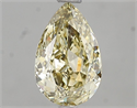 Lab Grown Diamond 1.51 Carats, Pear with  Cut, Fancy Yellow Color, VS2 Clarity and Certified by IGI