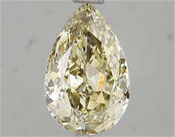 Picture of Lab Grown Diamond 1.51 Carats, Pear with  Cut, Fancy Yellow Color, VS2 Clarity and Certified by IGI