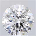Natural Diamond 4.09 Carats, Round with Excellent Cut, F Color, SI2 Clarity and Certified by GIA