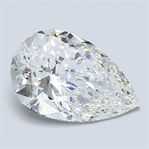 Picture of Natural Diamond 3.01 Carats, Pear with  Cut, G Color, VS2 Clarity and Certified by GIA